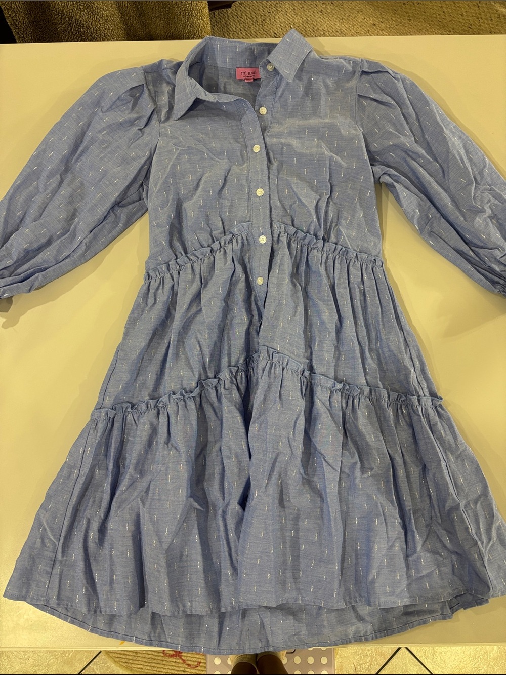 Francesca’s Mi Ami | Blue Button-Up Dress